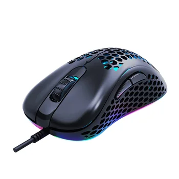 G540 Kablede Gaming Mouse 6 Knapper, 6400 DPI Justerbar Mus Honeycomb Huller 4-Farve Vejrtrækning Lys Optisk Mus til PC Gamer