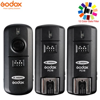 Godox FC-16 16 Kanaler i 2,4 G Wireless Remote Flash Trigger Studio Strobe 2 Modtager til Canon DSLR Kamera / Pentax cs-205