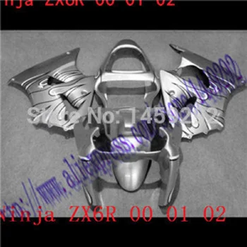 Hot sell ZX-6R beskyttelsesskærm For KAWASAKI Ninja ZX-6R 2000 2002 ZX-6R 2000-2002 ZX6R ZX-6R 00 00 01 02 Fairing sølv