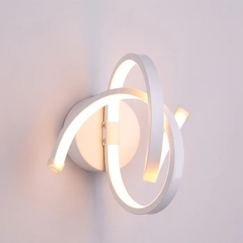 Indendørs Soveværelse Sengen Dekoration Belysning Spiral LED-Væg Lys Sengen Midtergangen Belysning Hjem Stue Indretning Lampe