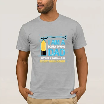 Jeg er En Scuba Dykker Dad T-Shirt i Bomuld Custom kortærmet T-shirt Mænd Top Familie 3XL cool T-Shirts