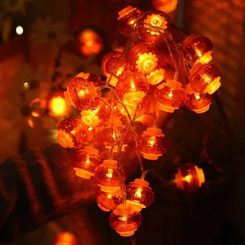 JUNJUE LED Kinesiske Røde Lanterne Blottere String Lys Udendørs Spring Festival Festlige Lys String Hjem Dekorative Lys