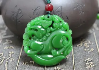 Kinesisk grøn jade hånd carving 