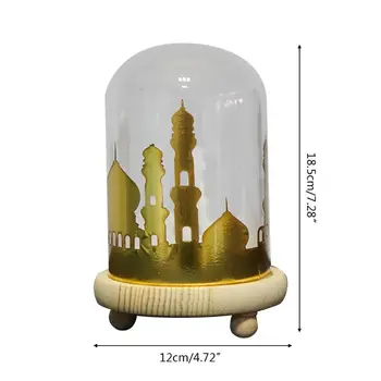 Kreative EID Mubarak LED Nat Lys Ramadan Tabel bordlampe Muslimske Part Indretning