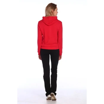 Kvindernes dragt (jumper, bukser), farve rød / sort
