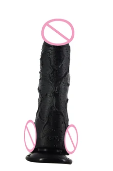Kæmpe dildo sort stor dildo suge falsk penis realistisk sex legetøj til kvinder pik lesbiske onanere erotiske produkter