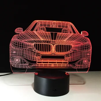 Køretøjet Stor SUV Auto Bil 3D-Nat Lys Acryl Plade 7 Farver Skiftende LED-Fjernsyn bordlampe Kids Seng at Sove Lys