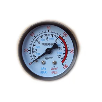 Luftkompressor, Pneumatisk, Hydraulisk Væske manometer 0-12Bar / 0-180PSI