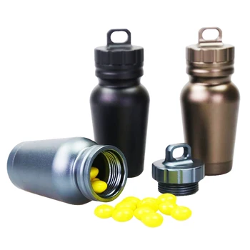 Lufttæt Vandtætte Forsegling Storage Container Tør Boks Tætning Flaske Tilfælde Holder Til Pille Kapsel Fob Medicin Match Celle Batteri
