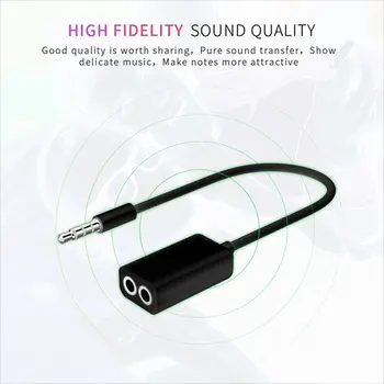 Maikou 3,5 mm Audio Kabel-AUX Stereo Splitter 3,5 mm hanstik til 2 Port 3,5 mm Female til Hovedtelefoner Headset Splitter Adapter