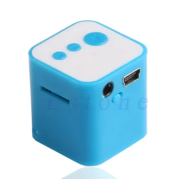 Mini Cube USB MP3-Afspiller Understøtter 32 GB TF-Kort Musik Medier +Hovedtelefon X3UB