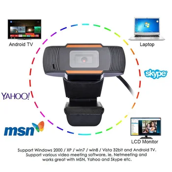 Mini-PC, Web-Kamera HD 1080p 720p 480p Computer Desktop, Laptop Usb-Webcam 60fps Med Mikrofon-Udgang Video-Cam Registrerer Arbejde