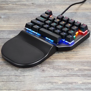 Motospeed K27 Mekanisk Tastatur Blandet Lys, Modlys Ergonomi, Design PC Gaming Keyboard USB-Kablet Én-Hånds til PUBG lol
