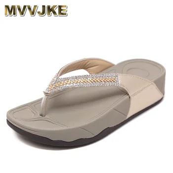 MVVJKE 2020 sommer sko kvinder beach sandaler, platform sko kvinde kile sandaler sommerferie sko damer kile hæl 4,5 cm