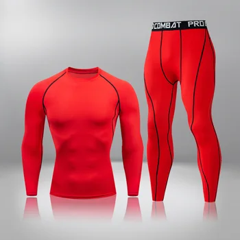 Mænds termisk undertøj undertøj Kit Sport Kompression Tøj, træningsdragt for mænd Fitness slank joggere base layer sæt lange