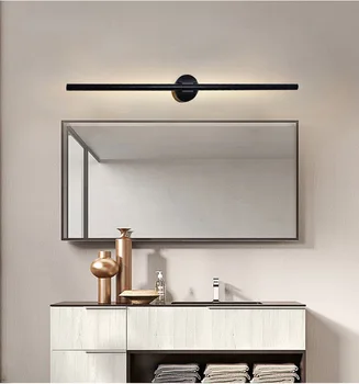 Nordisk personlighed spejl forlygte LED moderne minimalistisk trappe midtergangen lampe soveværelse sengelampe Amerikansk sort væglampe