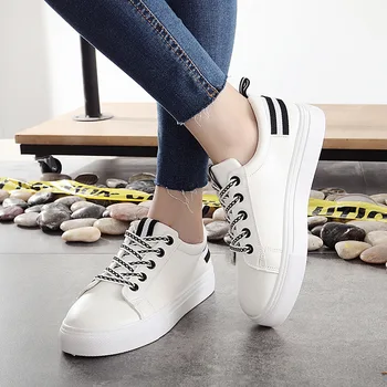 Ny Mode Fladskærms-Platform Kvindelige snøre Studerende Casual Sko Kvinde Britiske Kvinder kører Sko Shoes Mujer Grapara Sælger