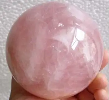 Nye ankomst naturlige rosa kvarts krystal kugle healing som gave