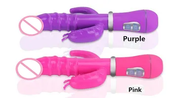Nyeste! Kanin Dobbelt Vibrator kvindens G-punktet, Klitoris Anal Massageapparat Par Flirt Sex Toy Voksen Produkter
