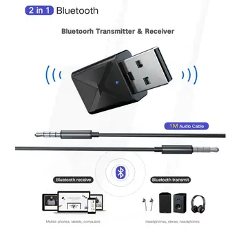 Nyeste Mini Bluetooth-V5.0-Sender-Modtager 3,5 mm AUX Stereo Trådløse Bluetooth-Adapter Til Bil Musik Til TV