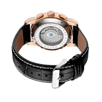 ORKINA Skelet Tourbillon Mekaniske Ure Mænd Automatisk Classic Rosa Guld Læder Mekaniske Armbåndsure Reloj Hombre Luksus