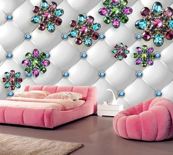 Papel de parede krystal blomst diamant smykker 3d tapet vægmalerier,opholdsstue, TV, sofa væggen soveværelse tapeter home decor