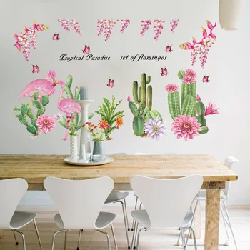 Pink Flamingo kaktus soveværelse stue, sovesal pige hjerte dekoration pasta
