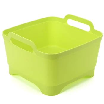Plastik Bærbare Håndvask til Afdrypning Storage Basket til Køkken Arrangør vandbalje Grøntsager Frugt Synker Kurvene Værktøj