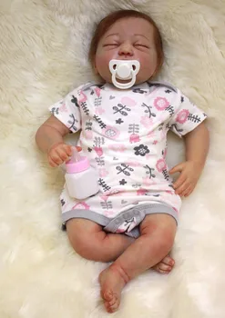 Rigtige touch-50cm Naturtro Silikone Baby Doll 20inch sovende simulering spædbarn dukker falske spædbarn dukke babyer spil toy hus