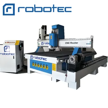 Robotec helt høj præcision 0609/1212/1224/1325/1530 cnc router/cnc bearbejdning af træ maskine pris med 4 roterende akse vedhæftet fil