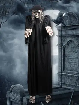 Seneste Halloween Dekoration Halloween Ghost Horror Hængende Letvægts Sammenfoldelig Ydeevne Prop god Baggrund for KTV Party