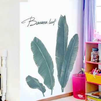 [shijuekongjian] Banan Blade Wall Stickers Vinyl DIY-Vejbred Blade vægoverføringsbilleder til Stue, Soveværelse Hus Dekoration