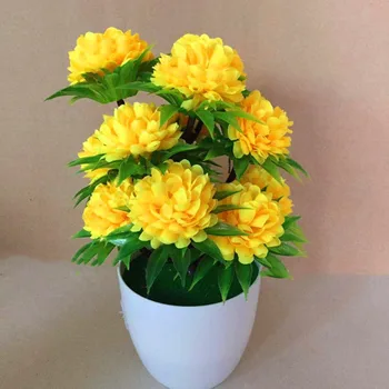 Silke Kunstige Bonsai Plante Falske Blomst Undersøgelse Værelses Hjem Bordplade Dekoration UK