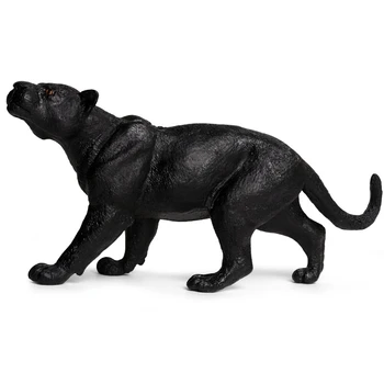 Simulering Black Panther Samling Toy Plast Dyr Statisk Solid Vilde Dyr Toy Børn
