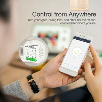 Skjult Smart Switch 90-250V WiFi Smart Liv/Tuya APP 1/2 Vejs Fjernbetjening Arbejde Skifte Modul Med Alexa, Google Home Smart Home