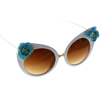 Sommeren Oculos Vintage Retro Barok Rose Blomster Solbrille til Kvinder Brand Design Cat Eye Damer Sol Briller Fashion Kvinder Gaver