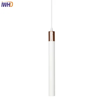 Strygejern Nordiske Vedhæng Lys LED E27 Sort/Hvid Loft Hanglamp Vintage-Pendel Inventar Til Soveværelse, Stue Dekoration