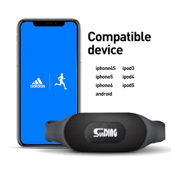 Sunding SD-520 Smart Vandtæt Band Trænings-og pulsmåler den Trådløse Bluetooth-Sport puls Bælte Udføre Kalorier Fedt