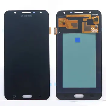 Super AMOLED LCD-For Samsung Galaxy J7 neo J701 J701F J701M LCD-Skærm Touch screen Digitizer Assembly justering af Lysstyrke