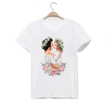 Super Mama Print Kvindelige T-shirt Søn og Mor Summer Harajuku Kvinder Tøj 2020 Polyester hvid Tshirt Mors Gave Vogue Tshirt