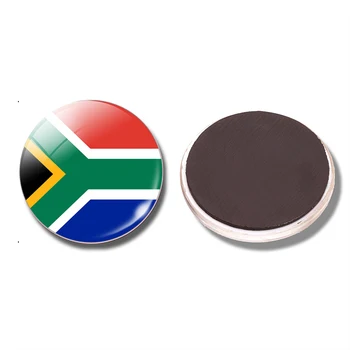 Sydafrika Flag Dekorative Køleskab Magneter 30 MM Glas Køleskab Memo Klistermærker Håndlavet Kreativ boligindretning