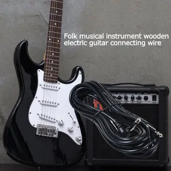 Tilfældig Farve Elektrisk Guitar Kabel Ledning Cord3M Afskærmet musikinstrumenter Føre Linje Bas Guitar Forstærker Kabel Ledning B9V0