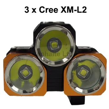 TrustFire TR-D018 3 x Cree XM-L2 U3 LED 2300 Lumens 4-Tilstand Cykel Lys med Batteri Sæt