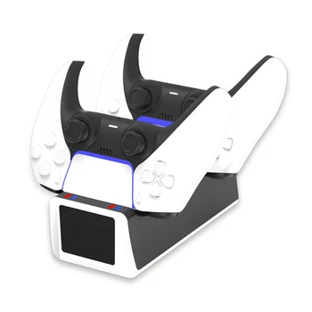 Trådløse Controller Dual Oplader Stå for PS5 Joystick, Gamepad Opladning Station Dock med Status Lys