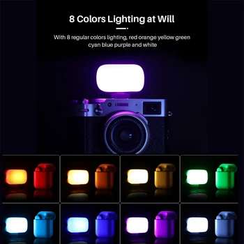 Ulanzi VL15 Mini RGB LED Video Lys Gopro Lys Mod Smartphone På SLR Kamera Video Lys Youtube Tiktok Live Vlog Belysning