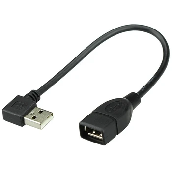 USB 2.0 forlængerkabel Op Ned Venstre Højre Vinkel 90 Graders Mandlige og Kvindelige Adapter Super Speed USB Data Sync Oplader Kabler