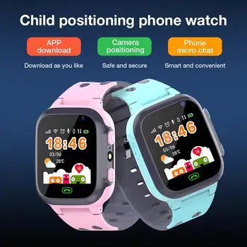 Vandtæt Kids Smart Ur Mikro-SIM-Kort Opkald Tracker Barn Kamera Anti-tabte Position Alarm Smart Ur SOS-Opkald Placering