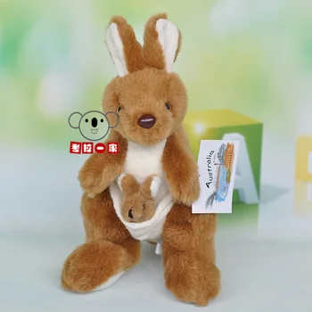 Varer af høj kvalitet sød kænguru 27cm plys legetøj kangaroo dukke julegave d965