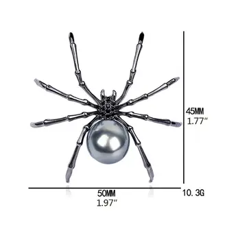 Victoriansk Perlemor Krop og Micro Bane Spider Brocher Pins Kvinder Smykker U4LF