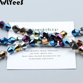 WLYeeS 30stk 8mm Vedhæng i Udplade Østrigske krystal Bicone perler DIY-løse perler Smykker halskæde og armbånd Tilbehør Gør DIY